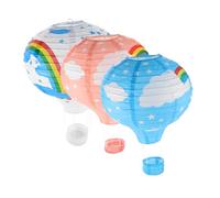 OFFIGAM 3 Pièces Décoration Montgolfières Colorées pour Fêtes Mariages et Décorations Suspendues à Réutiliser Arc Arc