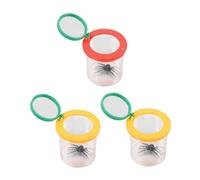 OFFIGAM 3pièces Loupe Grossissante Visionneuse Et Boîte Observation Plastique pour Garçon Fille avec Set De Bocaux pour Étude des Insectes