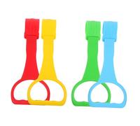 OFFIGAM 4 pièces Anneaux de Traction pour Garçon Fille Support de pour Nourrissons Anneaux Colorés Rouge Jaune Bleu et Vert Aide à et Renforcement Musculaire pour Apprentissage Marche