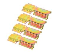 OFFIGAM 4 pièces Connecteurs de Doré Attaches Meubles avec Goupilles de Verrouillage pour Fixation Sécurisée Clips Ressorts pour Angles de et Cadre de Lit Accessoires Polyvalents pour