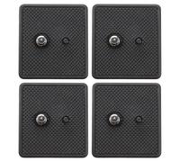 OFFIGAM 4 Pièces Plaque de Montage Rapide 41mm, Métal ABS Noir | Adaptée aux Rotules Trépieds Dslr, pour Photographes Voyageurs et Vidéastes en Studio et Terrain