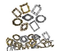 OFFIGAM 40 pièces Mini Vintage Metal Photo Frame Nail Art Decorations Compact Baroque Style Landscape Frames For Creative Nail Design