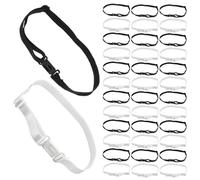 OFFIGAM 40 Pièces Rallonge de Sangle de Nœud, Rallonge de Cou pour Nœud, Polyester, Élastique Réglable à Clips, Fermeture Rapide, pour Hommes, Mariage et Tenue Professionnelle
