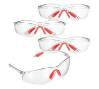OFFIGAM 4pcs Lunettes de Sécurité en Silicone Robustes et Anti-rayures pour Laboratoire et Cyclisme, Protection Oculaire Solide et Design Chic Unisexe