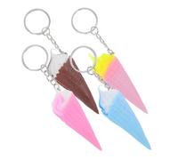 OFFIGAM 4pièces Porte orme Glace Mini Cône Porte Clef Mignon Accessoire pour Cartable École Cadeau Drôle