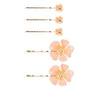 OFFIGAM 5 Pièces Barrettes à Cheveux Fleurs pour Mariage en Alliage de Zinc et Abs Pince à Cheveux Rose Élégante pour Mariée Maintien Solide pour Fête de Mariage