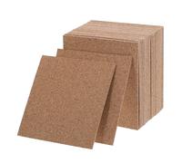 OFFIGAM 50 Pièces Carrés de Liège Auto Adhésifs Tuiles Murales Liège pour Bricolage et Sous Verres Non Glissants