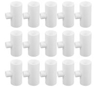 OFFIGAM 50 Pièces Connecteur Trois Voies Évite Le Gaspillage d'eau Desserrage en Plastique Blanc pour Abreuvoirs à Tétine Filetés de Volailles, Conçu pour Poulaillers et Grandes
