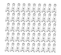 OFFIGAM 50 pièces Pendentifs Alliage de Lettres Anglaises de Charms Antiques pour Création de Bijoux DIY Lettre A Accessoires pour Colliers et Bracelets