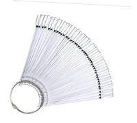OFFIGAM 50pièces Échantillons De Vernis à Ongles Plaques De Couleur Transparentes Pour Pratique Et Affichage Accessoire De Nail Art Professionnel Avec Anneau De Rangement