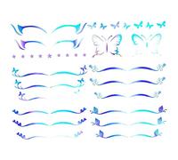 OFFIGAM 6 feuilles Autocollants Temporaires pour Yeux de Déco à Paupières Forme de Stickers de Maquillage pour Yeux pour Cosplay Fêtes