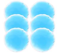 OFFIGAM 6 Patchs pour Yeux en Gel Réutilisables, Compresses Oculaires Froides en Pvc, Léger et Rond, pour Usage à Domicile Voyage