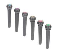 OFFIGAM 6 Pièces Chevilles de Réglage pour Guitare Acoustique en Acier Plastique, Accessoires de Chevalet pour Entretien et Accordage de Guitare Folk