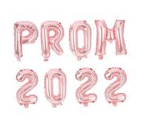 OFFIGAM 8 Pièces Ballons de Graduation Aluminium Décoration Thème Prom Rose Doré Lettres et Chiffres pour Fête Remise des Diplômes Ornements et Élégants pour de