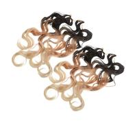 OFFIGAM 8pièces Extensions De Cheveux Bouclés Synthétiques Perruque Afro Dreadlocks Pour Femmes Tresses Africaines Pour Événements Et Quotidien