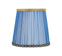 OFFIGAM Abat-jour en Tissu E14 Bleu, Accessoire pour Lampe de Table, Applique Murale et Lampadaire, Abat-jour Carré 15x15 Cm, Couvre-lampe Décoratif pour Salon et Chambre