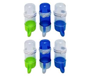 OFFIGAM Abreuvoirs Automatiques Couleur Aléatoire pour Oiseaux de Compagnie en Plastique, Étanches et Résistants aux Morsures Pack de 6 Pièces Adaptés à Toute