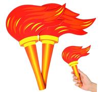OFFIGAM Accessoire de Torche de Simulation en Carton et Feutre Léger et Portable pour Performances D'garçon et Filles et Cérémonies Sportives, Lot de 2 Pièces