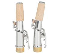 OFFIGAM Accessoire pour Saxophone Soprano 2pcs en Cuivre et Liège Solide Ligature Améliorant L’intonation pour Musique Enseignants et Étudiants