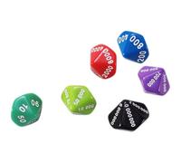 OFFIGAM Accessoires de Dés de Société 6 Dés Colorés en Plastique Multi-Faces pour Soirées Entre Amis et Jeux de Table Couleur Aléatoire