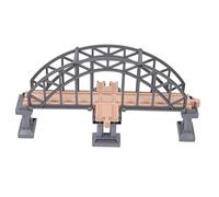 OFFIGAM Accessoires De Jouets Rail Train Accessoire De Train Pont Accessoires De Train pour Voies en Bois Train Pont Enfants Train Pièces Ponts Train Pont Gris Abs