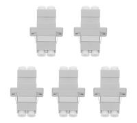 OFFIGAM Adaptateur à Fibre Optique LC Duplex 5 Pièces en Plastique Conception Séparée et Bride pour Liaison Stable Réseaux Fibre et Centres de Données