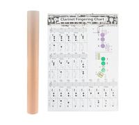OFFIGAM Affiche des Accords de Clarinette pour Débutants, Outil D'apprentissage Pratique sur Papier Couché, Guide Complet pour Entraînement la Clarinette
