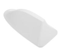 OFFIGAM Antenne Aileron de Requin pour Voiture avec Base Abs, Réception Claire et Stable du Signal Radio, Design Élégant pour Toit de Voiture Blanc