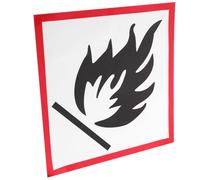 OFFIGAM Autocollant Panneau de Signalisation de Sécurité Industriel de Danger Inflammable Réfléchissant Adhésif Résistant aux Intempéries Format Autocollant pour Avertissement Feu