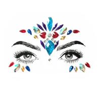 OFFIGAM Autocollants Diamant Visage Acrylique 6pcs Pierres Précieuses Pré-assemblées pour Décoration Scène et Festival, Sensation Lisse pour Maquillage DIY et Art Corporel