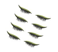 OFFIGAM Autocollants Pour Cils Éclatants Et Faux Cils Adhésifs 4 Paires Couleur Vert Armée Réutilisables Pour Femmes Et Filles Maquillage De Scène