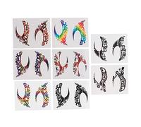 OFFIGAM Autocollants Pour Eye-liner Et Fard à Paupières Lot De 8 Paires Décoration Temporaire Facile à Utiliser Décor D'yeux Brillant Maquillage De Fête