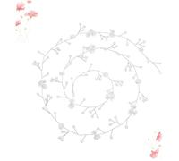 OFFIGAM Bandeau Cheveux Perle Fait Main 1 Mètre Argenté Fleur Décoration Cérémonie Femmes Mariage Fête Rhinestone