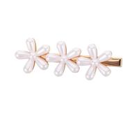 OFFIGAM Barrette De Cheveux Perles Dorées Épingle à Cheveux Chic Forme De Fleur Pour Femmes Et Filles Accessoires De Mode Pour Noël Et Nouvel An
