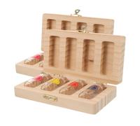 OFFIGAM Boîte à Souvenirs Pour Organisateur Bois Pour Cheveux Et Dents Avec Bouteilles Verre Coffret De Rangement Pour Cordon Ombilical Et Souvenirs De Naissance Avec Compartiments