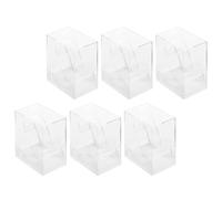 OFFIGAM Boîte de Présentation pour Montre-Bracelet Transparente Carrée 6 Pièces en Plastique Pratique et Design Simple pour Rangement et Affichage de Montres