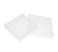 OFFIGAM Boîte de Rangement 100 Emplacements en Plastique Pp Robuste et Compatible Réfrigérateur Mécanique pour Tubes à Essai 1.5ml 1.8ml 2ml pour Laboratoire