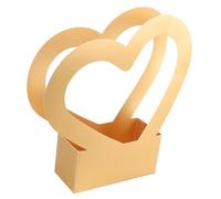 OFFIGAM Boîte en Papier de Cœur Décorative et Délicate avec Poignée pour Bouquets de Fleurs pour Anniversaire et Fête de Remise des Diplômes