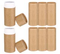 OFFIGAM Boîtes Cylindriques en Carton Kraft Jaune 10 Pcs pour Rangement de Sucre et Artisanat Tube 50 Ml Légères et Faciles à Transporter Adaptées pour Événements Festifs