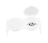 OFFIGAM Bol à Ongles Double Godet avec Couvercle, Plat à Tremper pour Ongles, 2 Compartiments, Plastique Solide, Usage Professionnel Manucure, Nail Art et Prothésiste Ongulaire, Outil