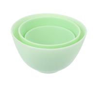OFFIGAM Bol En Silicone 3 Pièces Petite Moyenne Grosse Taille Bol Mélangeur Pour Masque Facial Diy De Bricolage Pour Usage Maison Et Salon De Beauté Couleur Verte