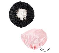 OFFIGAM Bonnet de Nuit Ajustables et Respirants en Satin Double Couche 2 Pièces Protège Cheveux et L'oreiller pour Garçon et Filles Pendant le Sommeil