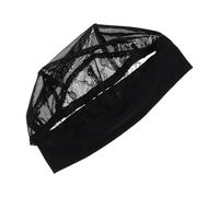 OFFIGAM Bonnet de Postiche en Fibre de Glace Bandeau en Dentelle Élastique, Taille Réglable pour Femme, Confortable et Léger pour Coiffure et Maintien