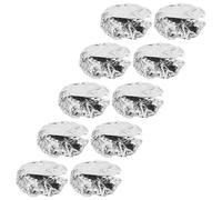 OFFIGAM Bonnets Chauffants pour Isolation Thermique en Papier Aluminium Argenté Lot de 10 Bord Élastique Soins Capillaires à Domicile et Coiffure