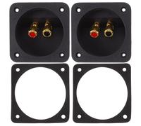 OFFIGAM Bornier Haut-Parleur Métallique 3,1 Pouces Double Contact pour Caisson de Basse, Kit 2 Pièces Adapté aux Systèmes Audio Filaire et Streaming