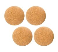 OFFIGAM Bouchons de Liège pour Décanteur Vin 4 Pièces Effet D'étanchéité, en Bois Naturel, Accessoires pour Fêtes et Usage Quotidien
