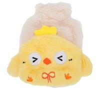 OFFIGAM Bouillotte Eau Chaude Peluche Jaune Chauffante Portable en Caoutchouc Doux Dessin Animé Pratique pour Garder les Mains Dos Chaud