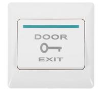 OFFIGAM Bouton d'ouverture de porte avec plaque murale, panneau d'interrupteur push-to-exit pour systèmes de contrôle d'accès, réinitialisation automatique, montage sur ou à côté de la porte, pour