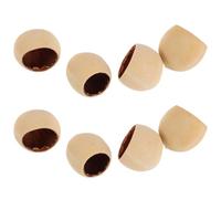 OFFIGAM Breloques Naturelles Accessoires en Bois Rustique 8 Pièces en Coquille de Noix avec Trous Suspendre Facile et Sons Mélodieux Doux pour Carillons Éoliens DIY Décoration Maison