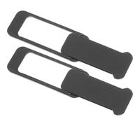 OFFIGAM Cache de Webcam Coulissant 2pcs Noir en Abs, Protège Caméra Frontale de L'ordinateur Portable, Forme Carrée, Résistant et Pratique pour Confidentialité